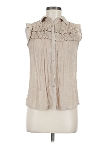 E&M Collection Sleeveless Button-Down Shirt (view 1)