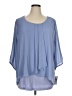 AB Studio 100% Polyester Blue 3/4 Sleeve Blouse Size 1X - photo 1