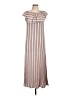 Exist Stripes Brown Casual Dress Size L - photo 1