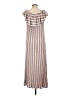 Exist Stripes Brown Casual Dress Size L - photo 2