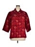 Chico's Design Floral Red 3/4 Sleeve Button-Down Shirt Size XL (3) - photo 1