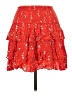 Olivaceous Floral Red Casual Skirt Size L - photo 2