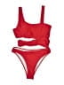 Unbranded Solid Red One Piece Swimsuit Size S - photo 1