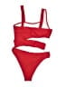 Unbranded Solid Red One Piece Swimsuit Size S - photo 2