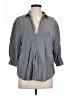 Zara Basic Gray 3/4 Sleeve Button-Down Shirt Size L - photo 1