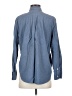 Everlane 100% Silk Blue Long Sleeve Silk Top Size 4 - photo 2