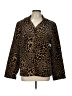 Susan Graver Animal Print Gold Blazer Size L - photo 1