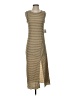 Dex Stripes Tan Casual Dress Size S - photo 1
