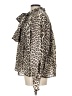 H&M Animal Print Brown Long Sleeve Blouse Size L - photo 5