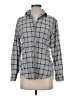 Grayson 100% Cotton Checkered-gingham Gray Long Sleeve Button-Down Shirt Size Sm (2) - photo 1