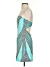 Mara Hoffman 100% Polyester Graphic Teal Cocktail Dress Size 2 - photo 5