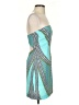 Mara Hoffman 100% Polyester Graphic Teal Cocktail Dress Size 2 - photo 4
