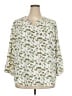Monday Fun 100% Polyester Ivory 3/4 Sleeve Blouse Size 2X - photo 1