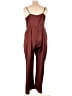 Express 100% Polyester Solid Burgundy Jumpsuit Size XL - photo 2