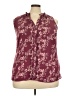 41Hawthorn 100% Polyester Burgundy Sleeveless Blouse Size 2X - photo 1