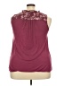 41Hawthorn 100% Polyester Burgundy Sleeveless Blouse Size 2X - photo 2