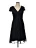 Sangria Solid Black Cocktail Dress Size 10 (petite) - photo 1