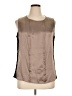 Kasper 100% Polyester Tan Sleeveless Blouse Size 1X - photo 1