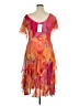 New Directions 100% Polyester Tie-dye Orange Cocktail Dress Size 16 - photo 2