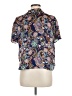 Eclair 100% Polyester Paisley Blue Short Sleeve Blouse Size M - photo 2