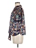 Eclair 100% Polyester Paisley Blue Short Sleeve Blouse Size M - photo 5
