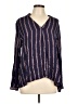 Jennifer Lopez Blue Long Sleeve Blouse Size L - photo 1