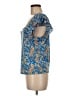Eclair Blue Short Sleeve Blouse Size M - photo 5