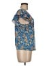 Eclair Blue Short Sleeve Blouse Size M - photo 4