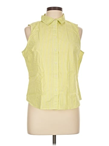 J.Crew Factory Store Sleeveless Button-Down Shirt (view 1)