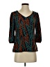 Tulle 100% Polyester Teal 3/4 Sleeve Blouse Size XS - photo 1