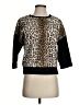 Milly Animal Print Black Pullover Sweater Size P (petite) - photo 1