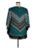 Chenault 100% Polyester Teal Poncho Size 1X - photo 2