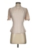 Express Outlet 100% Polyester Tan Short Sleeve Blouse Size XS - photo 1