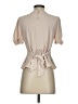 Express Outlet 100% Polyester Tan Short Sleeve Blouse Size XS - photo 2