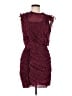 Express 100% Polyester Animal Print Burgundy Cocktail Dress Size M - photo 1