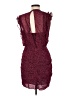 Express 100% Polyester Animal Print Burgundy Cocktail Dress Size M - photo 2