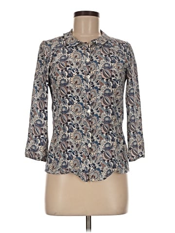 Brora 3/4 Sleeve Silk Top (view 1)