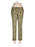 J.Crew Animal Print Yellow Casual Pants Size 10 - photo 1