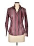 Thomas Pink Stripes Burgundy Long Sleeve Blouse Size 10 - photo 1