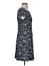 Connected Apparel Paisley Blue Casual Dress Size 4 (petite) - photo 4
