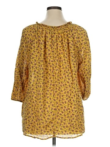 Chaps 3/4 Sleeve Blouse (view 2)