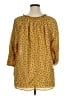 Chaps 100% Cotton Yellow 3/4 Sleeve Blouse Size 1X - photo 2