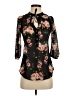 Princess Vera Wang 100% Polyester Floral Black 3/4 Sleeve Blouse Size XS - photo 1