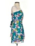 Express 100% Polyester Tropical Teal Cocktail Dress Size 2 - photo 4