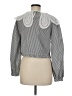 MNG Silver Long Sleeve Blouse Size 8 - photo 2