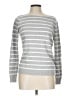 Tommy Hilfiger 100% Pima Cotton Stripes Silver Pullover Sweater Size L - photo 1