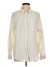 Every 100% Cotton Chevron-herringbone Ivory Long Sleeve Button-Down Shirt Size L - photo 1