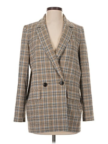 Madewell Caldwell Double-Breasted Blazer in Prejean Plaid (view 1)