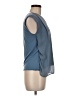 Ann Taylor Blue Sleeveless Blouse Size M - photo 4