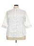 HOTOUCH 100% Cotton White 3/4 Sleeve Button-Down Shirt Size 3X - photo 1